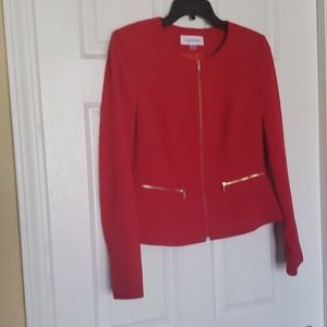 Red Calvin Klein Blazer